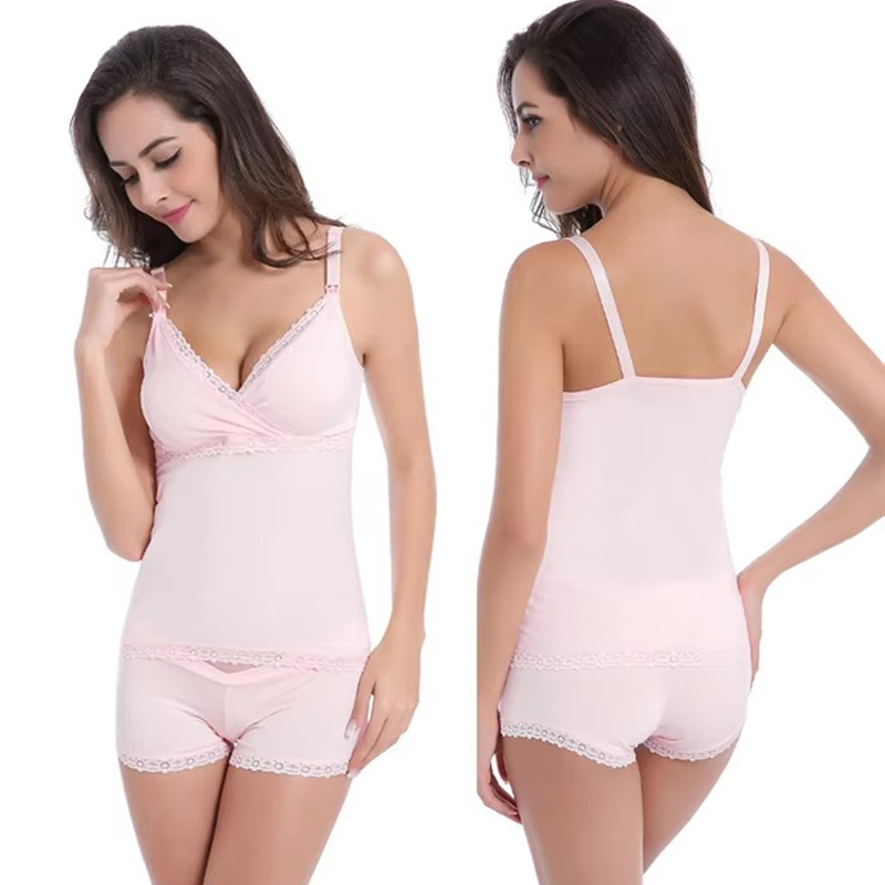 Nursing Bra Sleep - Umstandsmode Damen Schlaf-BH Unterwäsche Still-BHs Stillunterhemd