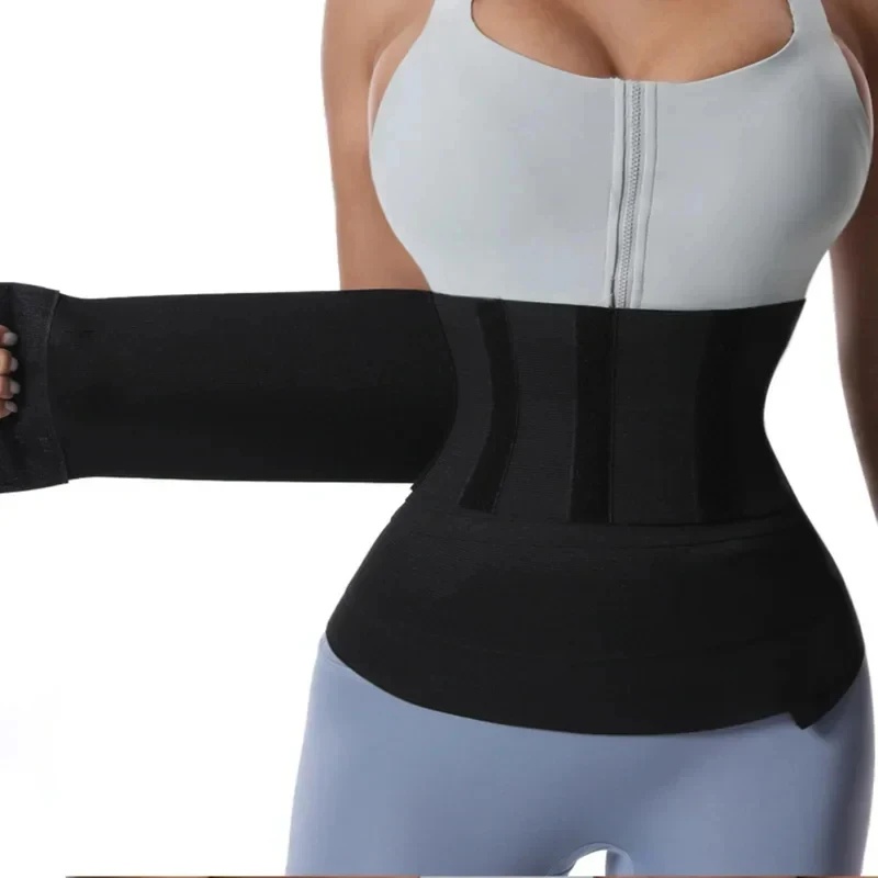 Shapewear Bodysuit Firm - 1/2 Stück Bandage-Wickelgürtel Taillentrainer Körperformer Bauchweggürtel