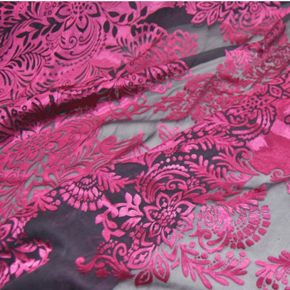 Modisches Großes Rosa Blumende – Robe Silk Women Bewertung und Preis