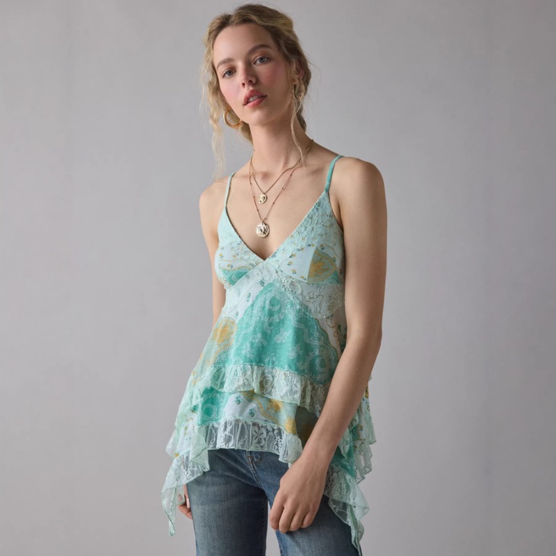 Vintage-Blumen-Chiffon-Cami-To – Cami Top Lace Bewertung und Preis