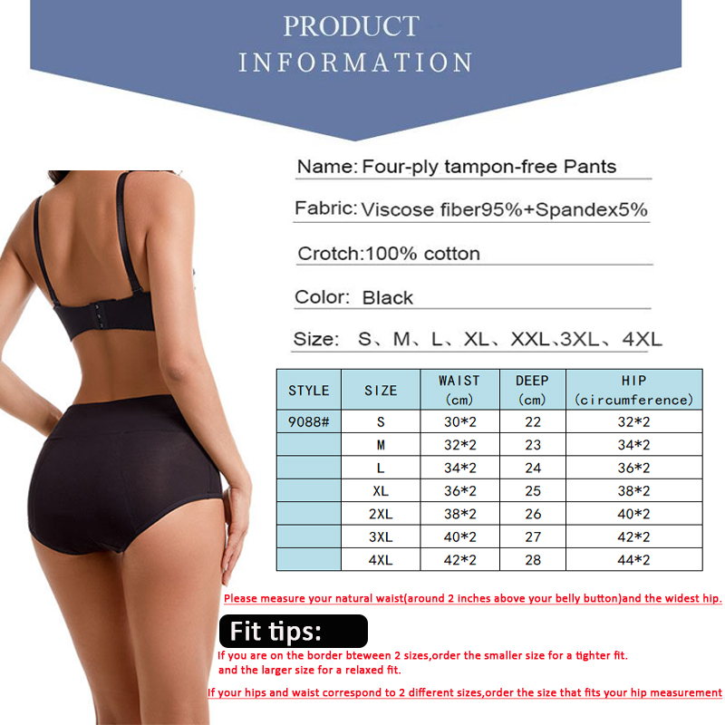 4-lagige, saugfähige, auslaufs – Period Panty Absorbent Bewertung und Preis